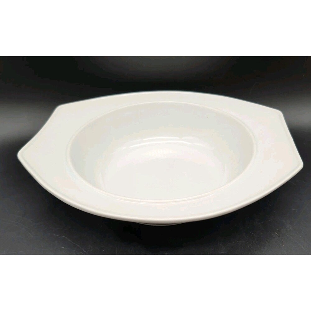 Pier 1 Imports White Porcelain Wide Rim Soup Pasta Bowl Luminous Essentials